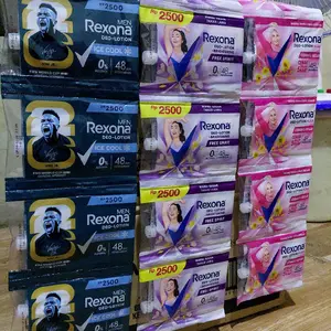 12 pcs rexona deo - Lotion sachet 9ml - deodoran bau badan