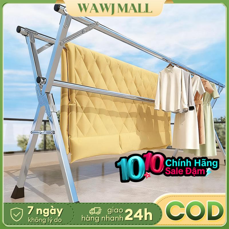 Wawj-6 1M6~2M4 Sào phơi đồ loại mới Giàn Phơi Quần Áo Gấp gọn Cây phơi đồ Siêu Bền Phơi quần áo