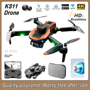 Drone KS11 Drone memiliki versi baru yang terbaik dengan 4 motor baja untuk kekuatan yang lebih kuat dan perlawanan penerbangan yang lebih stabil. Kamera Led