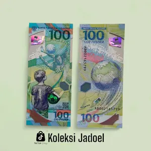 Koleksi polymer 100 ruble Russia world cup kondisi baru