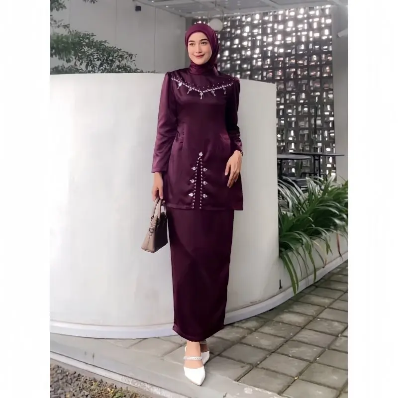 (ADA JUMBO) Oneset FAYRA Baju Kurung Melayu Dress Wanita Baju Kondangan Kekinian Full Payet 2024
