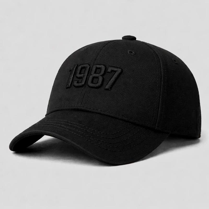 Mũ Lưỡi Trai Đen Thêu Năm Sinh màu đen – Deal 9K – Hot TikTok – Unisex