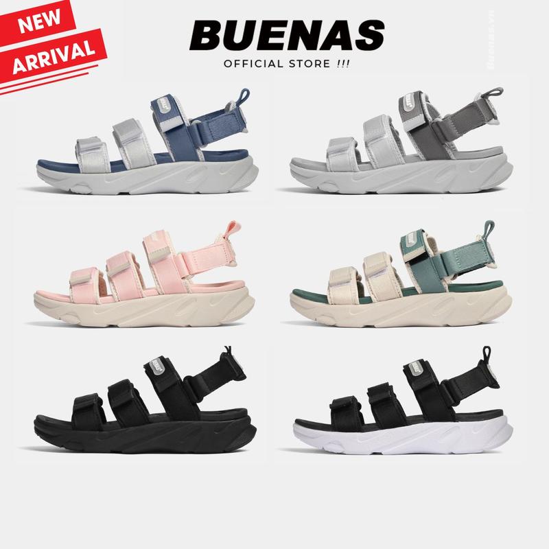 [MẪU MỚI] Giày sandal Buenas TRIPZ 2626 - dép quai hậu nam nữ unisex đi học quai ngang đế cao 4cm