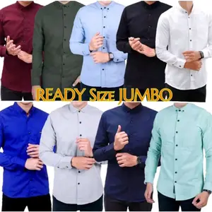 Kemeja Pria Lengan Panjang Jumbo size XXL,XXXL,XXXXL