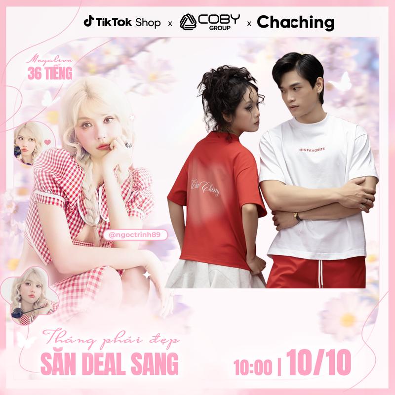 Áo Thun Unisex In Họa Tiết Trái Tim ChaChing, Áo Phông Nam Nữ, Áo Đôi Unisex Form Boxy Baby Tee Cho Nữ Và Form Oversize Cho Nam Chất Vải Thun Cotton 250gsm Thoáng Mát