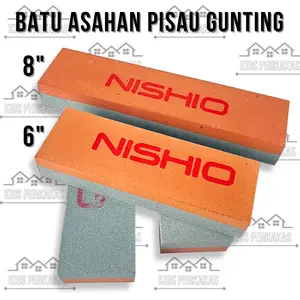 NISHIO Batu Asah 6 8 inch Pengasah Asahan Ungkalan Pisau Kasar dan Halus  6 8" Pengasah Pisau Dapur Golok Gunting Tajam
