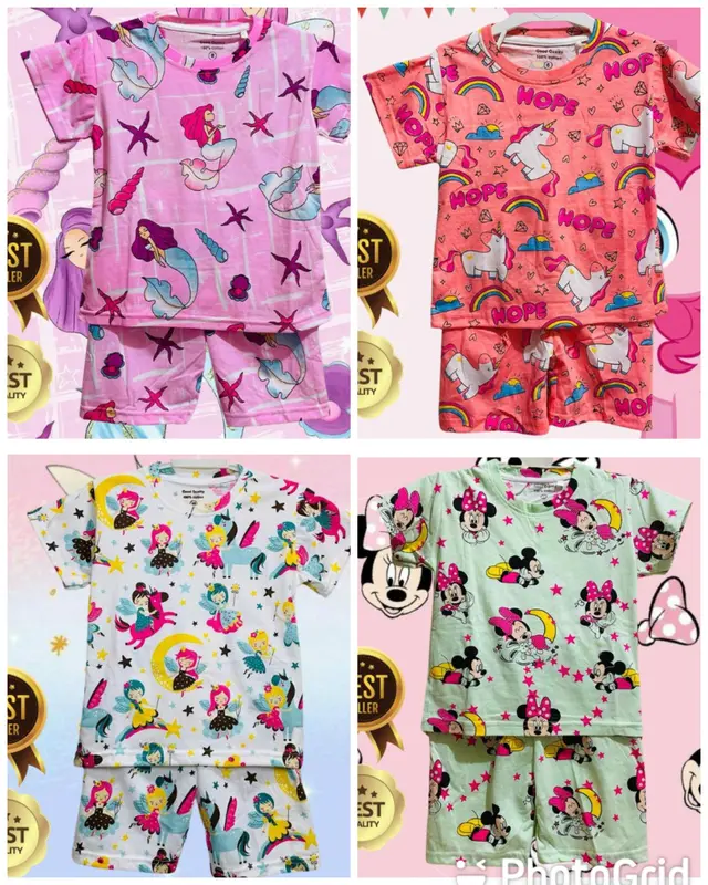 Set anak cowo,cewe printing.paket BUNDLING 3stel.katun 30s 1
