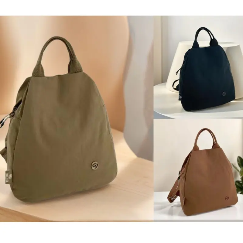 AOLONG Ransel ERIKA 1051#  - Tas Ransel Wanita Cantik Backpack Cewek Bahan Parasut Anti Air Bisa COD Hitam Dewasa Sekolah Serut 7