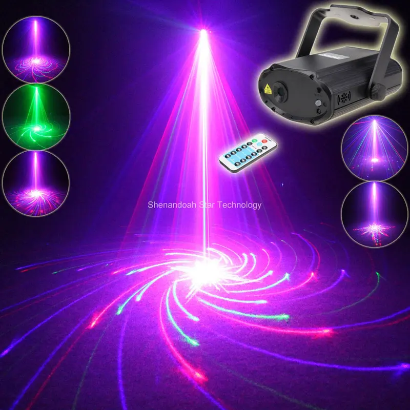 ESHINY Remote MINI RGB Laser 32 Big Patterns Projector DJ Environment ...