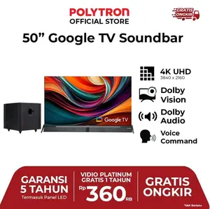 POLYTRON 4K UHD Smart Cinemax Soundbar Google TV 50 Inch - PLD 50BUG3058