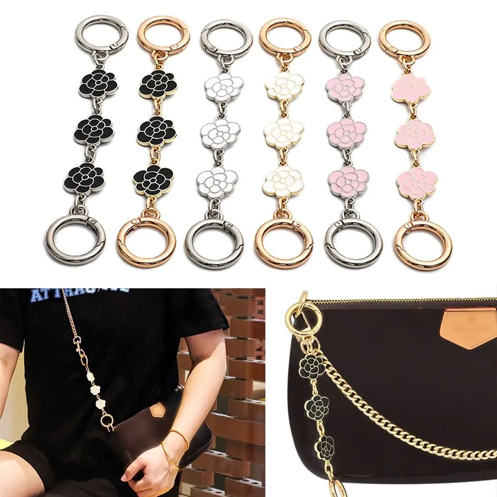 DIY Bag Accessories Camellia Shape Handbag Strap Extender Bag Chain Handbag Bag Extension Chain Replacement Chain