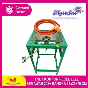 Paket Hemat Kompor Gas Mawar 203 untuk Nasi Goreng, Pecel Lele, Mie Ayam, dan Gorengan + Rangka  Besi siku