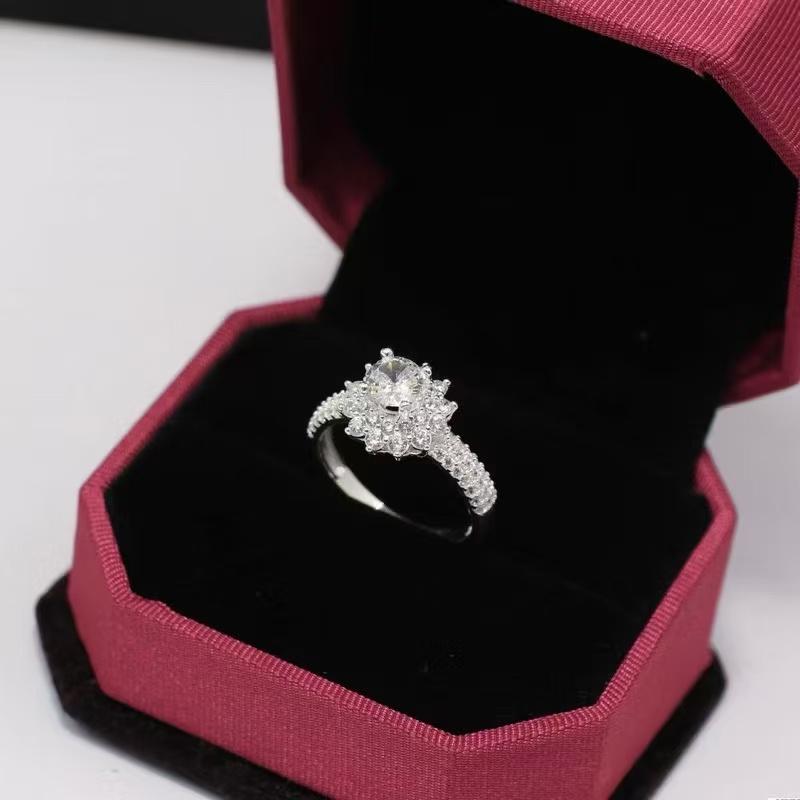 Nhẫn Đá Hột Cao Thiết Kế Sang Trọng Hiện Đại Dành Cho Nữ Phong Cách Tinh Xảo