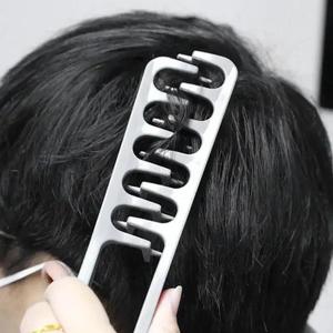 Peine para hombres con dientes anchos que da volumen al cabello, peine de estilizado para textura voluminosa y raíces del cabello fluffys, peine para rizado natural coreano, peine para el cuidado del cabello