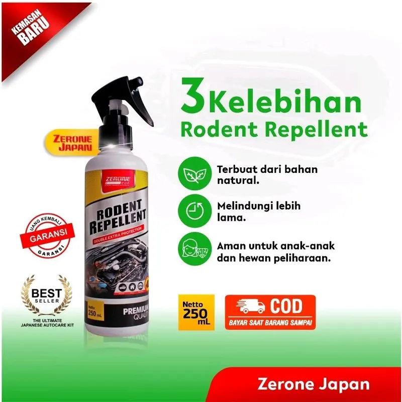 Paket ZERONE RODENT REPELLENT CAIRAN PENGUSIR TIKUS UNTUK MOBIL ANTI TIKUS PALING AMPUH 2