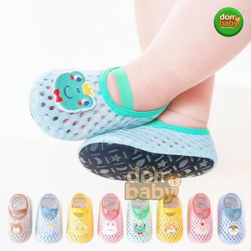 Giày vớ tất tập đi có chống trượt, vải thoáng mát an toàn cho bé 6-18 tháng