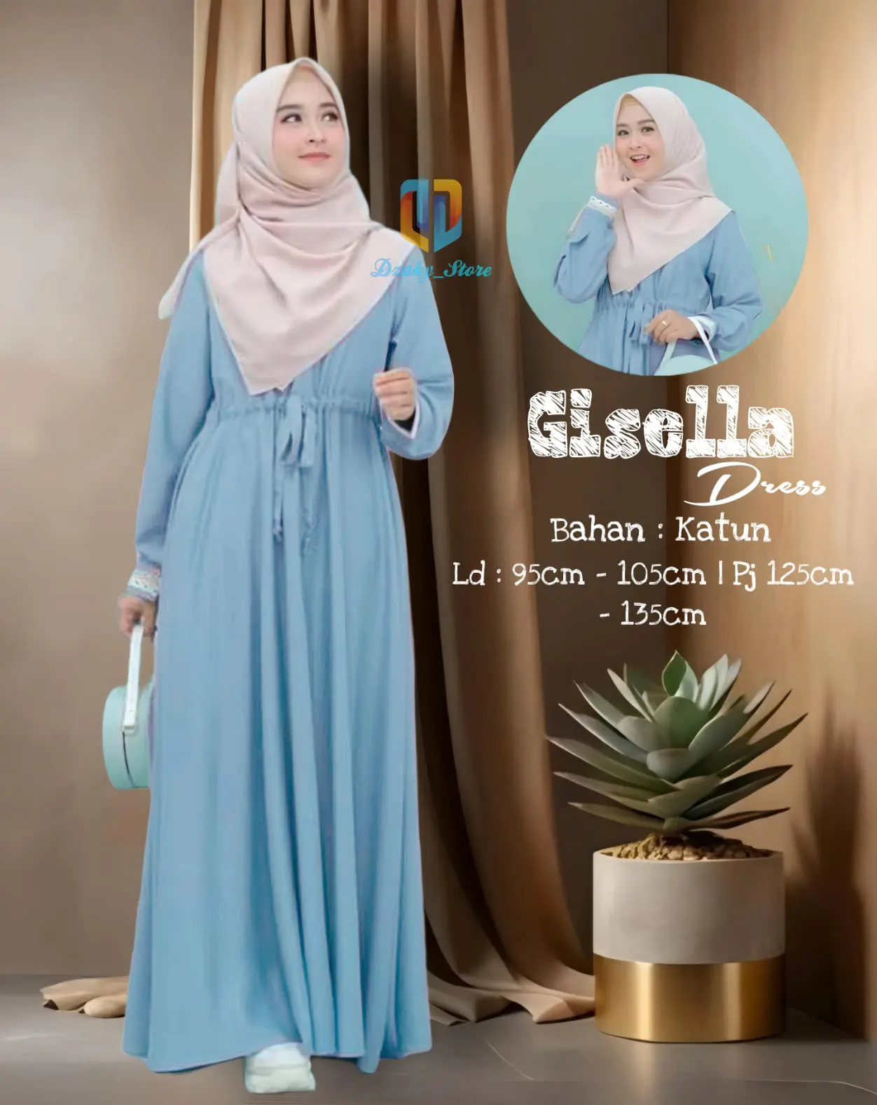COD Gamis Katun Polos Busui Premium Basic Maxi Syari Termurah Dress Wanita Kekinian Simple