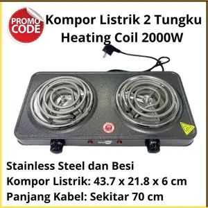 PROMO STARLUX Kompor Listrik Cooking Stove 2 Heating Coil 2000W - SHP-5813 / Kompor Listrik 2 Tungku serbaguna / kompor listrik yang keluar api 2000W Hemat Listrik