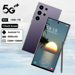 Samsug Galaxy S 25 Ultra+5G Gaming Handphone Baru 100% Asli HP Murah Andorid 7.5Inch Layar Full Screen 8000mAh Baterai 72MP+108MP Kamera 16GB+1TB Memori 4G/5G WFl Dual Card Sim Bluetooth Murah Cuci gudang Baru Smartphone 2025 Metal Integrated Frame 5G++