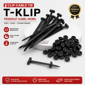 Klip Tali Pengikat Kabel Mobil Universal Rivet Cable Tie Dudukan Kabel Body Interior Engine Bay Pengunci Kabel Serbaguna Nylon Hitam Clip Wire Holder Pengikat Selang Aksesoris Otomotif Anti Longgar Tahan Panas Multifungsi Universal Car Fastener Kit