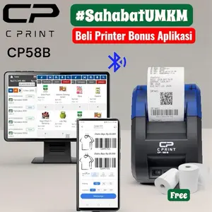 [ BISA COD ] Printer Thermal Bluetooth 58mm CPRINT CP58B ANDROID IOS PC (USB+BLUETOOTH) GARANSI 1 TAHUN