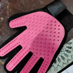 True Touch Glove Sarung tangan grooming Sarung tangan pembersih bulu