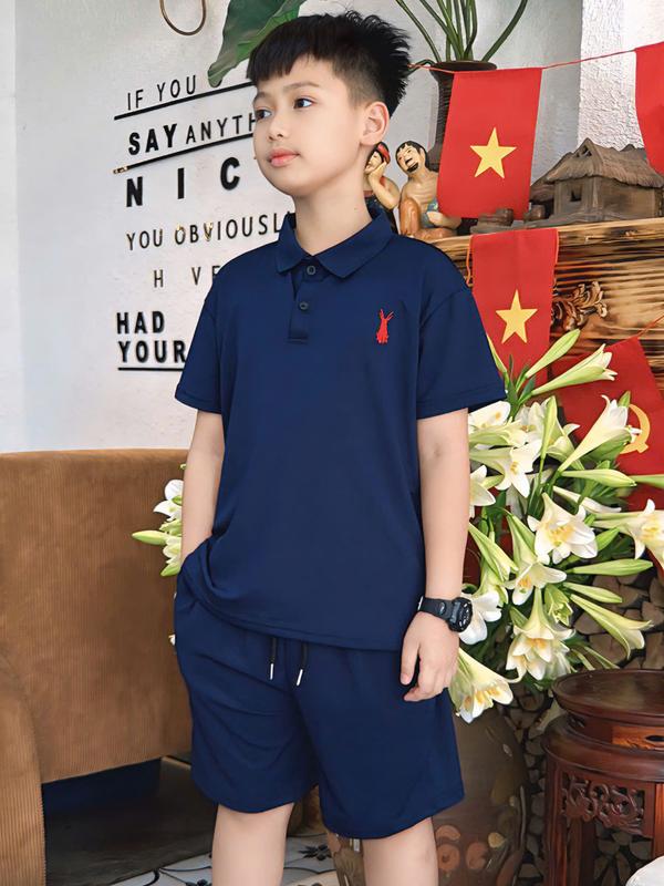  Bộ quần áo polo cổ bẻ thêu ngựa sang trọng cao cấp nhất nhà MINTKISD01 - BABYswear Top Áo Thun có cổ Đen shirt hót new 2025 