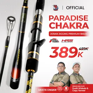 PARADISE - Joran Pancing Paradise Chakra Joran Specialist Jigging 180CM PE2-6 HRS Extra Lifting Power Handle Japan Style Monocoque Dasar Laut Ikan Monster | JC-SPC