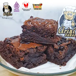 BROWNIES FUDGY (dark chocolate), Lembut dan Chewy | DAYA TAHAN SUHU RUANG 12 HARI