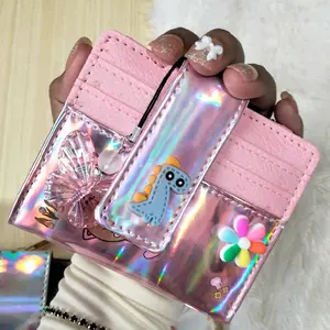 "LYRA WALLET" Dompet Hologram cute  stiker 3D Box dompet lipat Fashion wanita cewek easthetic lucu card holder