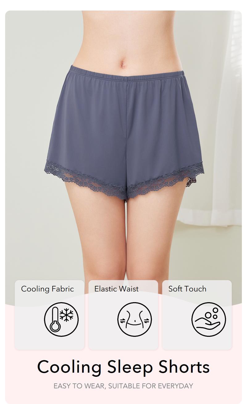 Product Introduction of 6IXTY8IGHT HOLLY COOLING SLEEP SHORTS MICRO FABRIC LACE TRIM BREATHABLE SOFT LOUNGEWEAR WOMAN PAJAMAS FOR WOMAN GIRL HW09602 1