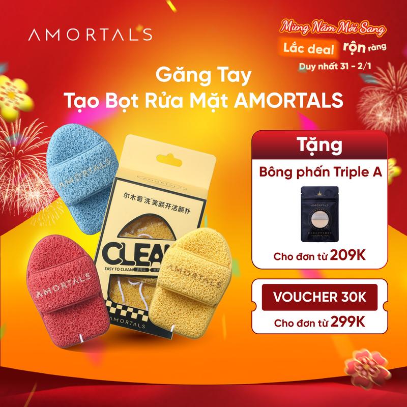  Găng Tay Rửa Mặt Tạo Bọt Amortals Làm Sạch Sâu Mềm Nhanh Khi Nhúng Nước Không Rát Da Dùng Với Sữa Rửa Mặt & Mặt Nạ Đất Sét Nhanh Khô Tạo Bọt Dày Êm Ái Bọt Biển Rửa Mặt Đàn Hồi Tốt Thân Thiện An Toàn Mọi Loại Da Kể Cả 