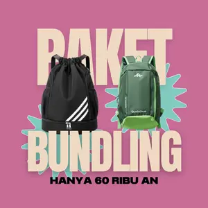 Paket Bundling Tas Serut dan Tas Ransel Mini Hanya 60 Ribuan