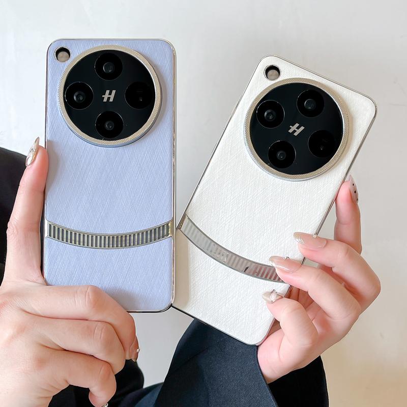 Ốp Điện Thoại Màu Trơn Thiết Kế Đơn Giản, Dành Cho Oppo Find X8, X8 Pro, X8 Ultra, Được Làm Bằng Kim Loại Và Da, Viền Mạ Điện, Thích Hợp Cho Nam Và Nữ, Ốp Lưng Ốp Bảo Vệ, Chống Sốc