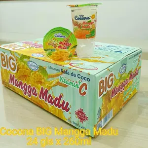 6 cup cocona mangga madu - Cocona Big 260ml rasa Mangga madu -  minuman nata de coco