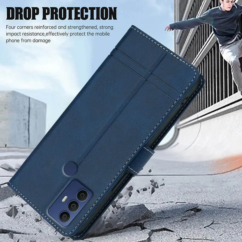Casing Sharp Aquos V6 / V6 Plus Flip PU Dompet Keranjang Slot Siaga Menutupi Kasus Ponsel 6