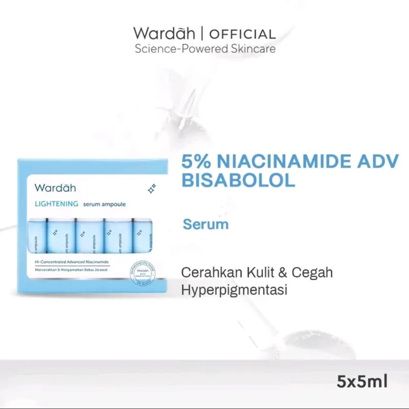 Wardah Lightening Serum Ampoule / Serum Wajah Kontrol Minyak Kulit Kering Semua Jenis Kulit Mencerahkan Perawatan 4
