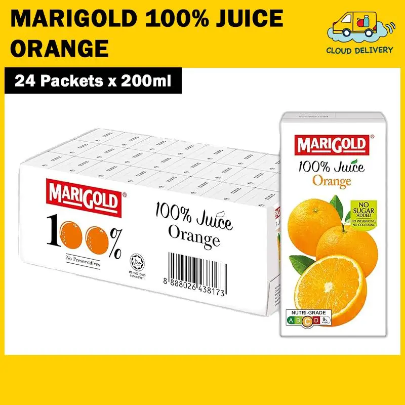 Marigold 100% Juice (24 x 200ml) - Orange
