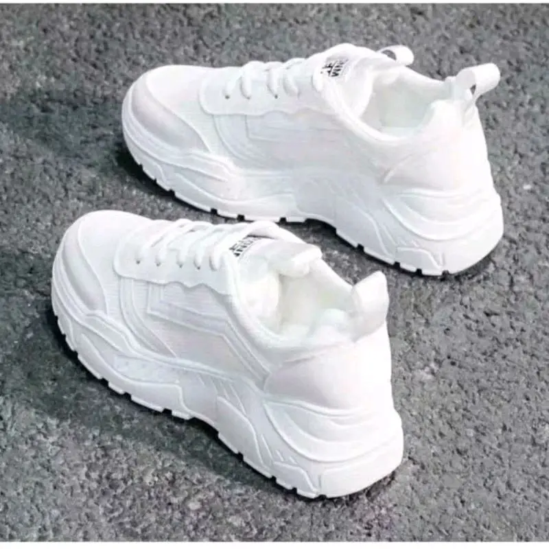 Sepatu sneakers korean wanita coek sprot trendy Casual Putih Shoes 2