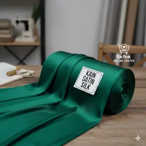 Studiolands Kain Satin Silk Premium Bidang 60 Inci Material Sutera Lembut & Berkilau Mewah untuk Baju Gaun Blouse Kebaya Moden Skirt Tunik Selendang Shawl Hiasan Sarung Bantal Backdrop Foto