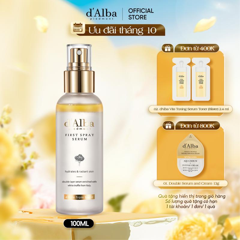 Serum dạng xịt khoáng dưỡng ẩm da d'Alba White Truffle First Spray Serum 100ml Làm Đẹp Da Skincare