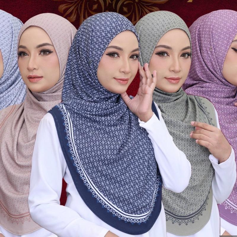 TUDUNG SARUNG INSTANT TWIST MOSCREPE RIBBED CORAK DIGITAL PRINTED ...