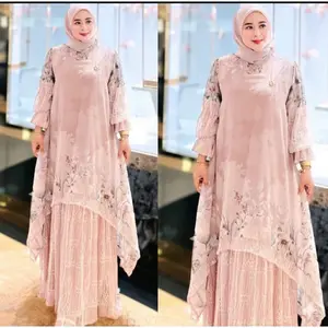 TERLARIS!!! GAMIS LEBARAN MEWAH SUPER JUMBO TRANDY VIRAL FASHION WANITA KEKINIAN