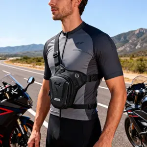 RZAHUAHU Tas Pinggang Motor dengan Cangkang Keras EVA Tahan Air Desain Serbaguna untuk Berbagai Kegunaan Waistbag