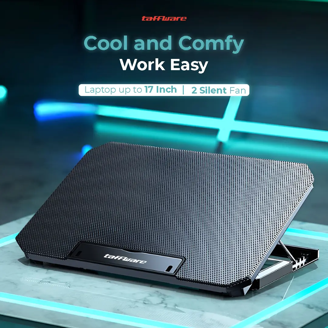 Cooling Pad Laptop Kipas Pendingin 2 Fan 17 Inch Q100 Universal Murah High Quality