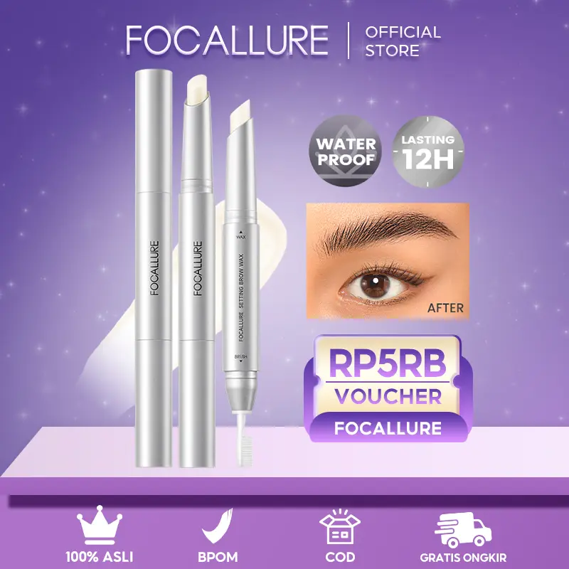 [Official] FOCALLURE Setting Eyebrow Wax Browcara Lasting 2-in-1 Built-in Brush #Pro-set