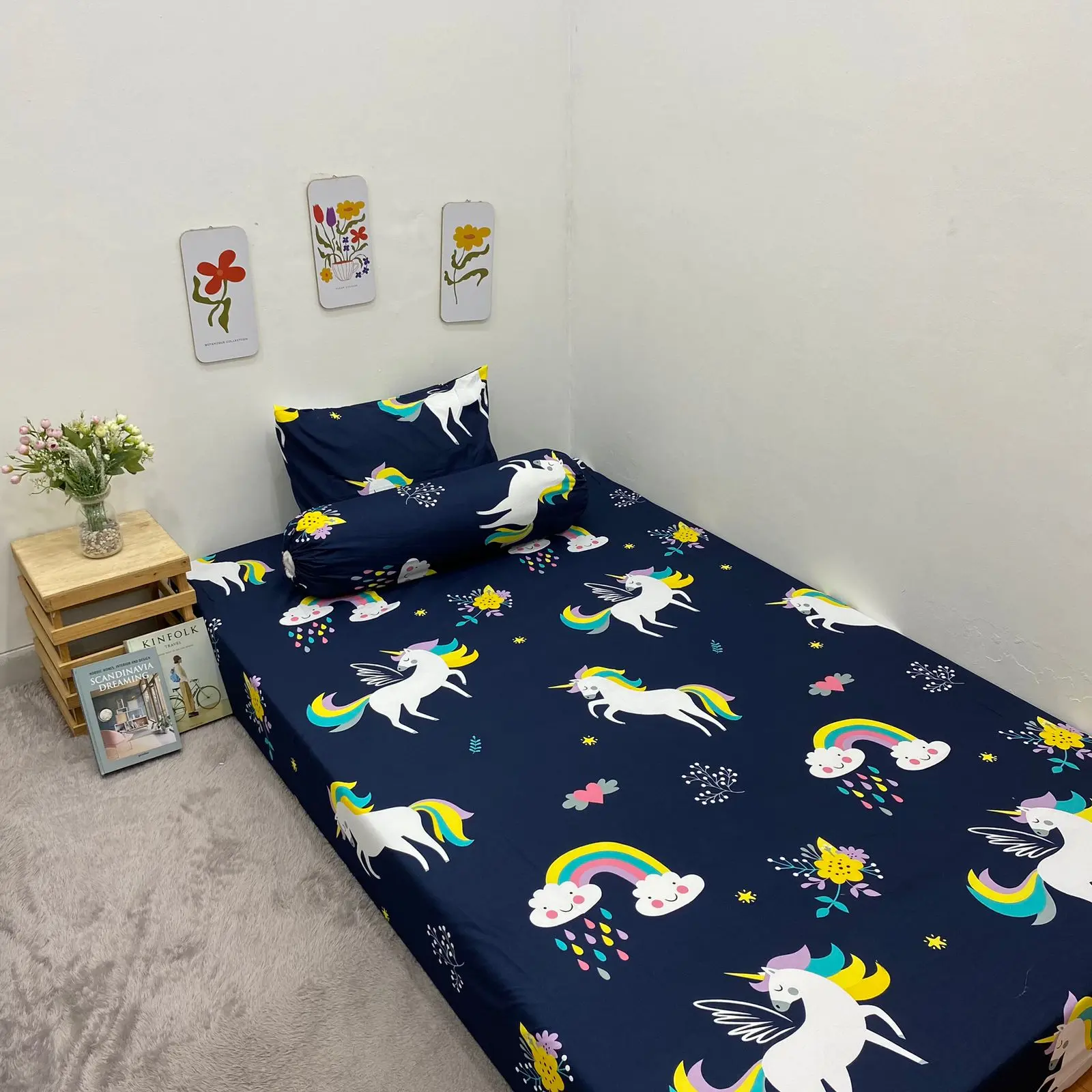 SPREI KATUN KATUN ADEM SUDUT 4 KARET  ANTI GESER UK 120,160,180 sprei  Sarung Bantal SARUNG GULING
