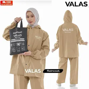 RAINCOAT !! JAS HUJAN  Pria dan Wanita BY VALAS ANTI REMBES PVC Setelan Rust-Proof rubber waterpruf