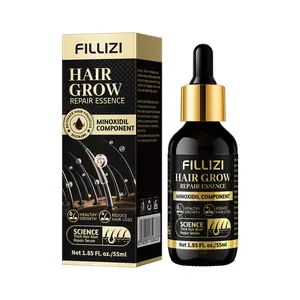 FILLIZI Hair Grow Repair Essence Minyak Penebal Rambut Alis Jenggot Jambang Bulu Dada 55ml Minoxidil Component untuk Pria