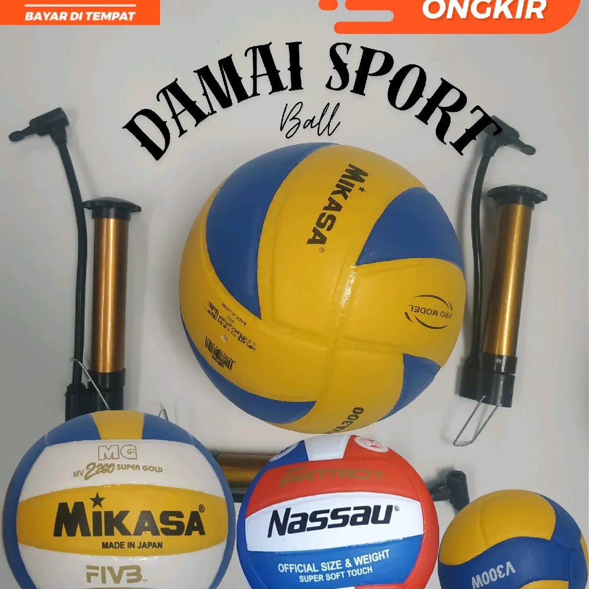 Bola voli mv300  Volley mv300w mg supergold  Ball  Outdoor Olahraga Volly dalam & luar ruangan supergold press mesin